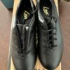 LEO'S DANCEWEAR STYLE 1012 JUNIOR SIZE 3.0 JAZZ TAP BLACK LEATHER SHOES Sz 3 M - Image 2