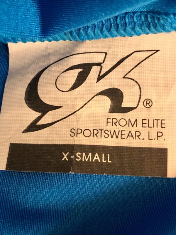 GK Elite LADIES X-SMALL BASIC LgSLV ROYAL N/S GYMNASTIC DANCE LEOTARD Sz AXS NWT - Image 4