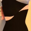 GK DANCE LADIES X-SMALL ASYM BLACK MICROFIVER PINK VELVET JAZZ LEOTARD Sz AXS - Image 6