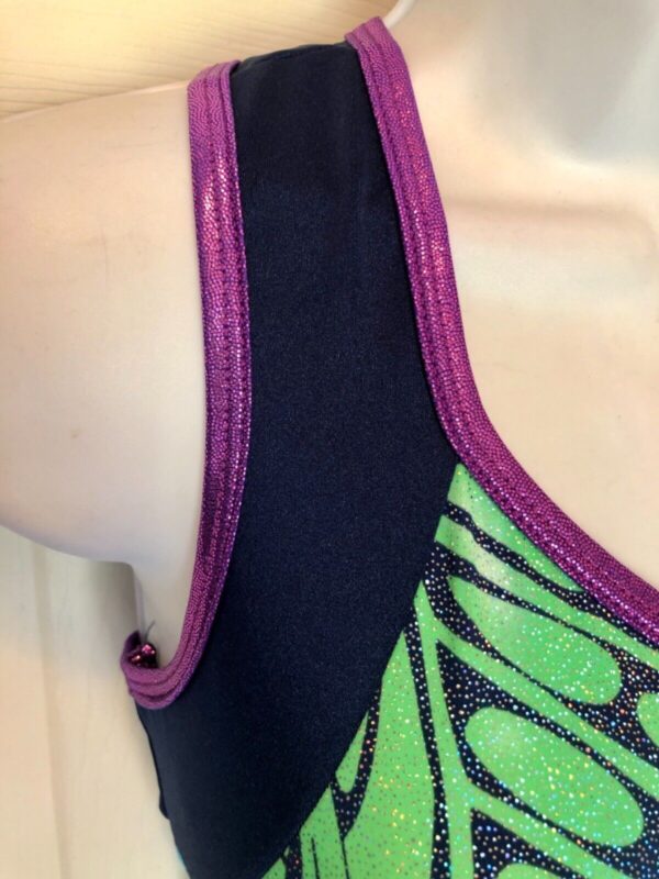 GK DREAMLIGHT LADIES LARGE SEA BLUE GREEN SUBFUSE GYMNASTIC DANCE LEOTARD SZ L - Image 2