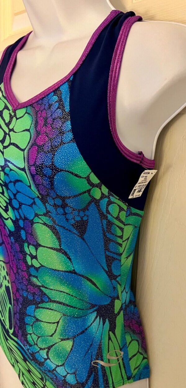 GK DREAMLIGHT LADIES LARGE SEA BLUE GREEN SUBFUSE GYMNASTIC DANCE LEOTARD SZ L - Image 6