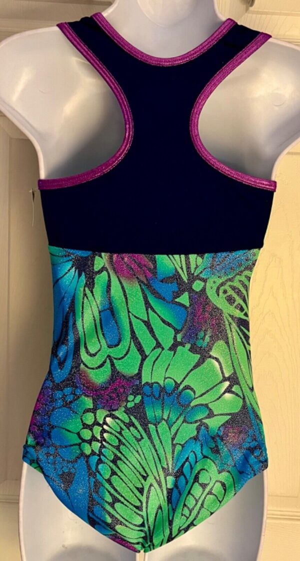 GK DREAMLIGHT LADIES LARGE SEA BLUE GREEN SUBFUSE GYMNASTIC DANCE LEOTARD SZ L - Image 9