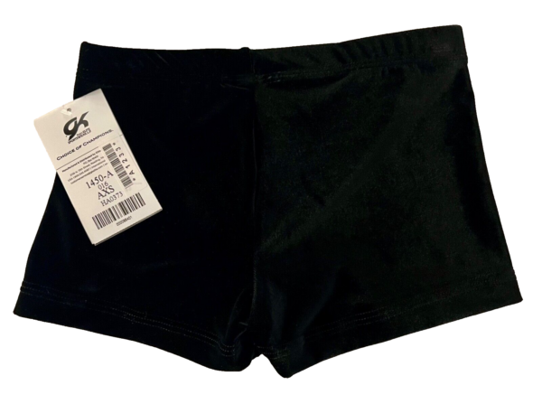 GK BLACK VELVET ADULT X-SMALL MICRO MINI CRYSTALS CHEER DANCE GYMNASTS SHORTS XS - Image 6