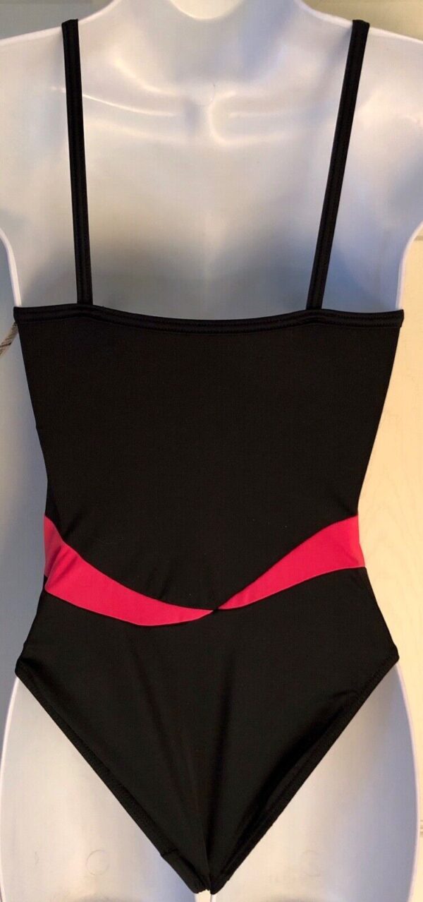 NWT! GK ELITE CHILDS BLACK CORAL CAMI GYMNASTIC DANCE WORKOUT LEOTARD SIZE CL - Image 2