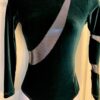 GK Lg SLV ADULT SMALL EVERGREEN VELVET SILVER FOIL GYMNASTS DANCE LEOTARD Sz AS