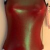 GK FESTIVE CINNAMINT FOIL ADULT SMALL GREEN VELVT GYMNASTS DANCE TANK LEOTARD AS