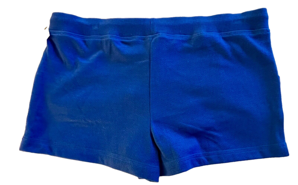 GK JR LARGE BLUE COTTON/POLY GYMNASTS CHEER ATHLETIC CUT SPORT SHORTS Sz J10+ AL - Image 4