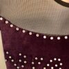 GK LgSLV LADIES SMALL EGGPLANT VELVET BLACK MESH JA GYMNAST DANCE LEOTARD Sz AS - Image 5