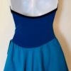 GK ICE SKATE DANCE DRESS ADULT SMALL BLUE IRIDESCENT HALTER VELVET JA AS NWT! - Image 3