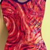 GK BLEEDING HEART LADIES X-SMALL FOIL PRINT PURPLE N/S GYMNASTS TANK LEOTARD AXS - Image 6