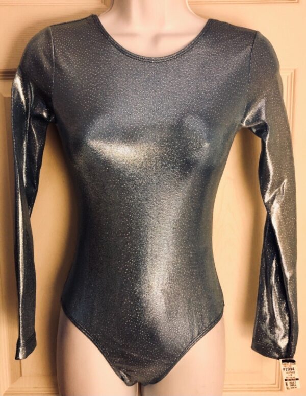 GK LONG SLEEVE LADIES AQUA JEWELS HOLOGRAM GYMNASTICS DANCE LEOTARD Sz AS NWT!