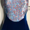 GK ADULT X-LARGE PAISLEY BLUE & NAVY VELVET GYMNASTIC DANCE TANK LEOTARD SZ XL