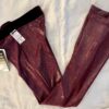 GK DANCE JAZZ PANTS CHILD SMALL PURPLE FOIL VELVET WAISTBAND HIP HUGGERS Sz CS - Image 5
