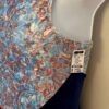 GK ADULT X-LARGE PAISLEY BLUE & NAVY VELVET GYMNASTIC DANCE TANK LEOTARD SZ XL - Image 4