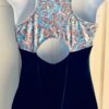 GK ADULT X-LARGE PAISLEY BLUE & NAVY VELVET GYMNASTIC DANCE TANK LEOTARD SZ XL - Image 5