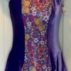 GK VINCA VELVET CAMI ADULT X-SMALL FOIL FLORAL PRINT FIGURE SKATE DRESS AXS NWT!