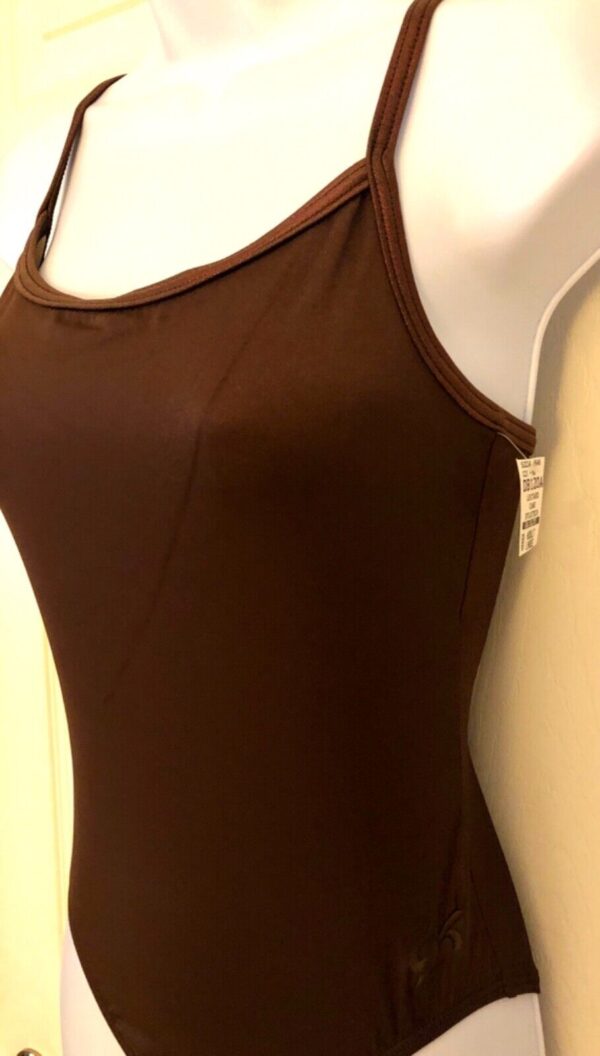 GK ELITE DANCE LADIES LARGE BROWN SYLKTECH CAMISOLE JAZZ BALLET LEOTARD Sz AL - Image 4