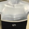 GK CHEER CROP TOP ADULT SMALL BLACK HALTER DRYTECH SIKVER MYSTIQUE TRIM AS NWT! - Image 2