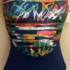 GK TANK LEOTARD ADULT X-LARGE VELVET PRINT NAVY NYLON/SPANDEX GYMNASTS DANCE AXL
