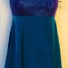 GK ICE SKATE SLVLS EMPIRE LINE LADIES X-SMALL OCEAN IRIDESCENT FOIL DRESS Sz AXS