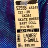 GK ICE SKATE SLVLS EMPIRE LINE LADIES X-SMALL OCEAN IRIDESCENT FOIL DRESS Sz AXS - Image 8
