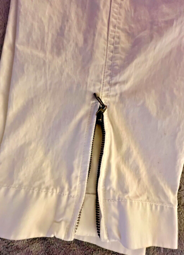 DKNYC Women's Size 6 White Cotton Mid-Rise 4-Pockets Casual Zip Ankle Pants - Image 7