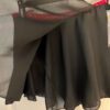 GK DANCE BALLET LADIES LARGE BLACK GEORGETTE FOIL WAIST FAUX WRAP SKIRT Sz L NWT - Image 6