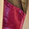 GK LgSLV LADIES SMALL PINK FOIL BLACK GLITTER MESH GYMNASTS DANCE LEOTARD Sz AS - Image 4