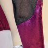 GK LgSLV LADIES SMALL PINK FOIL BLACK GLITTER MESH GYMNASTS DANCE LEOTARD Sz AS - Image 6