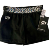 CHEER GK ADULT X-SMALL 2-TONE SILVER SPANGLEZ WAISTBAND BLACK DRYTECH SHORTS XS