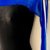 GK LgSLV LADIES SMALL ROYAL & BLACK VELVET WHITE GYMNASTICS DANCE LEOTARD Sz AS - Image 3