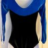 GK LgSLV LADIES SMALL ROYAL & BLACK VELVET WHITE GYMNASTICS DANCE LEOTARD Sz AS - Image 5
