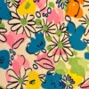 GK ICE SKATE LgSLV ADULT SMALL BLUE VELVET ASYMMETRIC FLORAL PRINT DRESS Sz AS - Image 3
