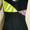 GK BLACK TANK ADULT LARGE CHARADE LIME FOIL SWAR CRYSTALS GYMNASTS LEOTARD Sz AL - Image 2
