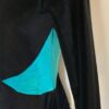 GK LgSLV ADULT SMALL CYPRESS & BLACK SMOOTH VELVET GYMNASTIC DANCE LEOTARD Sz AS - Image 3