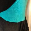 GK LgSLV ADULT SMALL CYPRESS & BLACK SMOOTH VELVET GYMNASTIC DANCE LEOTARD Sz AS - Image 4
