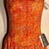 GK ELITE ORANGE FLORAL BEAD PRINT CAMISOLE ICE SKATE DRESS AXS
