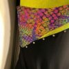 GK BLACK TANK ADULT LARGE CHARADE LIME FOIL SWAR CRYSTALS GYMNASTS LEOTARD Sz AL - Image 4