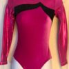 GK LgSLV BERRY VELVET ADULT X-SMALL BERRY MYSTIQUE GYMNASTIC DANCE LEOTARD AXS