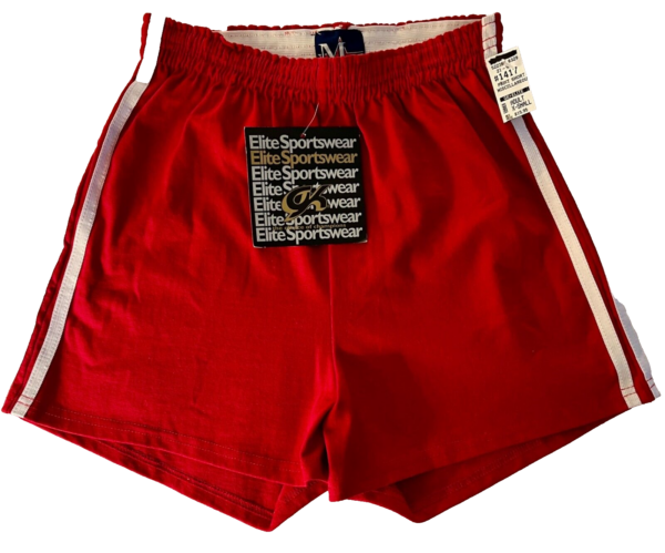 GK "GYMNAST" COTTON BOXER SHORTS SIZE ADULT X-SMALL RED GYMNAST PRINT STRIPES XS