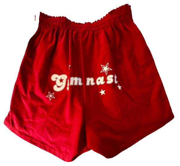 GK "GYMNAST" COTTON BOXER SHORTS SIZE ADULT X-SMALL RED GYMNAST PRINT STRIPES XS - Image 6