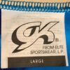 GK BLUE MATTE TRICOT ICE FIGURE SKATE CHILD LARGE SSLV V-NECK DRESS Sz CL NWT! - Image 6