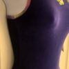 GK PURPLE VELVET ADULT X-SMALL FOIL TRIM FLORAL APP GYMNAST TANK LEOTARD Sz AXS - Image 3