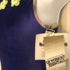 GK PURPLE VELVET ADULT X-SMALL FOIL TRIM FLORAL APP GYMNAST TANK LEOTARD Sz AXS - Image 4