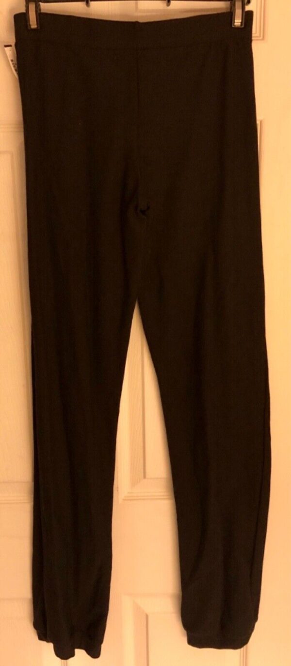 GK ELITE DANCE JAZZ LADIES LARGE BLACK COTTON SPANDEX CUFFED PANTS Sz AL NWT! - Image 3