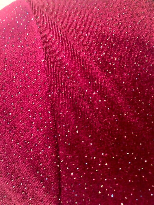 GK Elite BURGUNDY SPARKLE VELVET LgS GYMNASTIC DANCE LEOTARD AS - Image 2