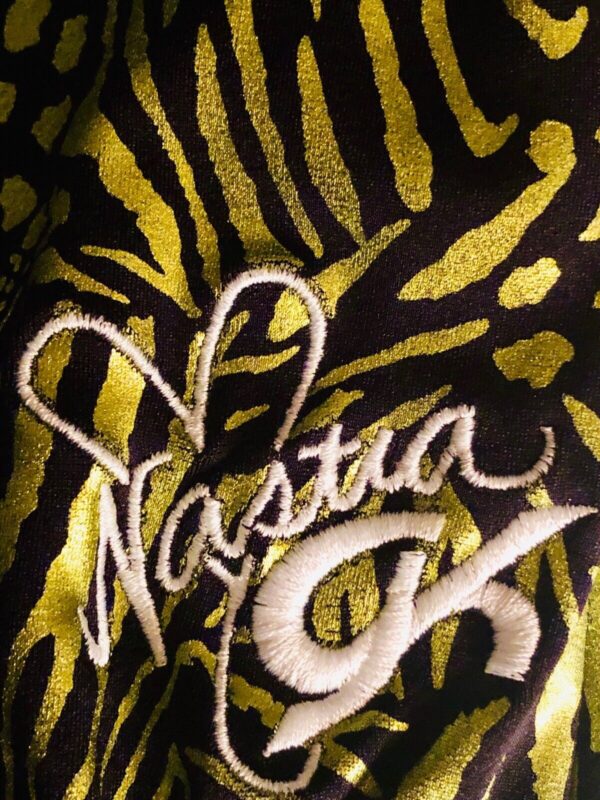 NASTIA LIUKIN LIME FOIL ANIMAL PRINT GK TANK GYMNASTICS LEO Sz CL - Image 3