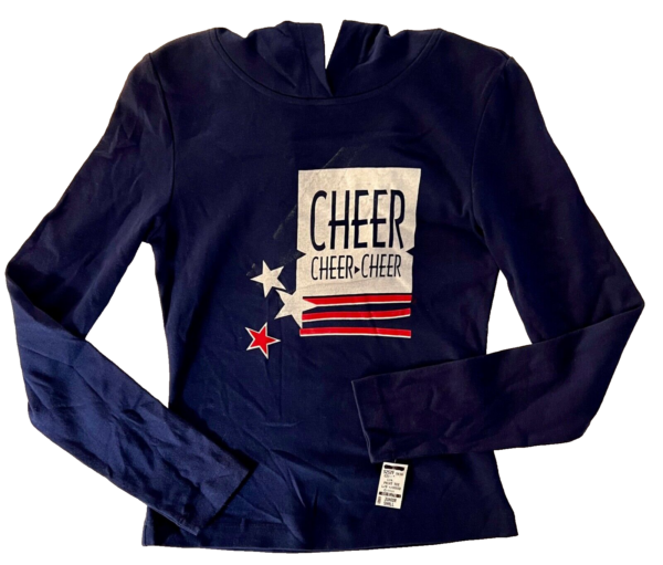 GK CHEER GRAPHICS GIRLS JUNIOR SMALL PULLOVER NAVY COTTON SNUG HOODIE JR S (5-7) - Image 7