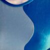 GK FIGURE SKATE ADULT SMALL CAP SLV 2-TONE BLUE VELVET SWIRL STYLE DRESS Sz AS - Image 2