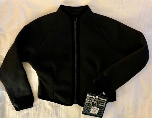 GK FITTED ICE SKATE JACKET CHILD MEDIUM BLACK FLEECE VELVET TRIM ZIP  Sz CM NWT! - Image 11